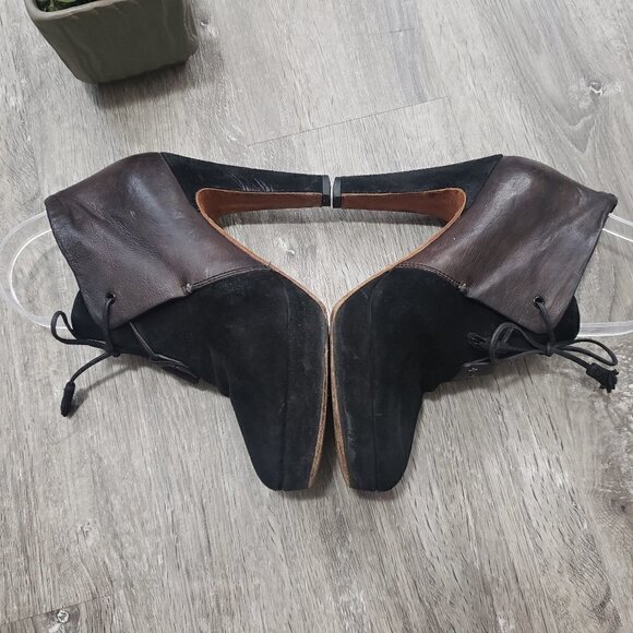 Rag & Bone Lovell Black Suede Booties 37 Lace Up - Picture 4 of 12